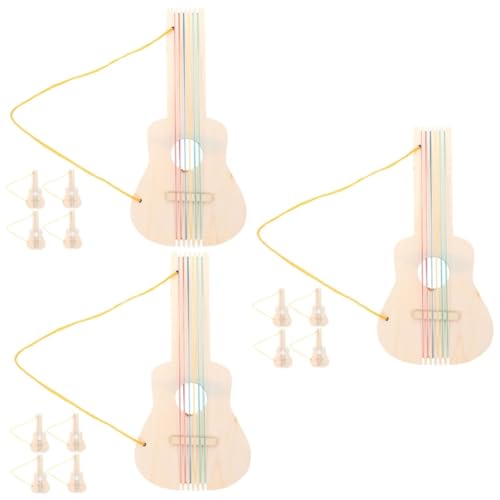 TOYANDONA 15 Teiliges DIY E Gitarren Set Mit Doodle Zeichnung Unlackiertes Musikspielzeug Unfertiges Gitarrenmodell Unfertiges Gitarren Modell Unlackiertes Holz Unlackiertes Holz von TOYANDONA