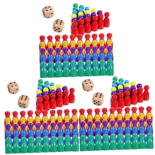 TOYANDONA 150 STK Stück Schach Dame Würfelspiel Brettspiele Spielmarke magnetisches schachspiel Ludo-Spiel Brettspielfiguren Spielset Brettspiel Schachfiguren Schach aus Holz Schachmarker von TOYANDONA