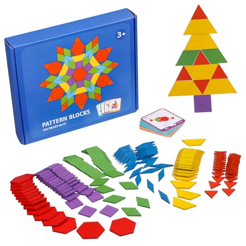 TOYANDONA 155 STK Kreatives Holzpuzzle Geometrische Lernspielzeuge Holzpuzzle für Kinder Holzpuzzle mit Aufbewahrungstasche Rätsel Holzpuzzle Lernen Musterblöcke Vorschulspielzeug hölzern von TOYANDONA