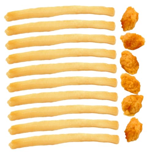 TOYANDONA Fried Model Collection 16 Pcs Künstliche Pommes Frites Lebensechte Fake Food Spielzeug von TOYANDONA