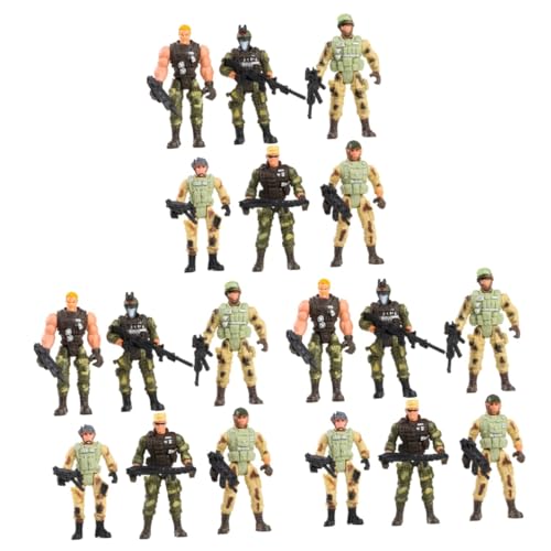 TOYANDONA 18 STK Militärsoldatenmodell Soldat Force Spielset Armee Spielzeug Toys Jungs-Spielzeug Mini-Spielzeug Soldatenmodellspielzeug Kindersoldatenstatue Plastik von TOYANDONA