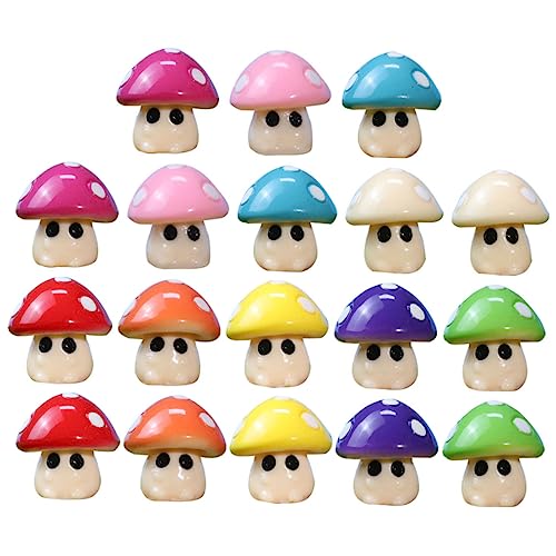 TOYANDONA 18 STK Pilzdekor Pilz-Kuchen-Topper Pilzkomplex Mini-Pilze Pilzplüsch Pilz-nachtlicht Kleine Pilzskulptur Pilz-Modell Puppenhauspilze Pilzverzierung Anlage Kleine Pilzfiguren Harz von TOYANDONA