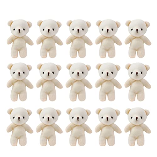 TOYANDONA 18Pcs Mini Bear Stuffed Bears Kleiner Bären Schlüsselbär Doll Plüsch Weiche Spielzeugpuppenhaus Bären Hochzeit Geschenkbox Doll Handwerk Accessoires für Keychain Cake Geburtstag von TOYANDONA