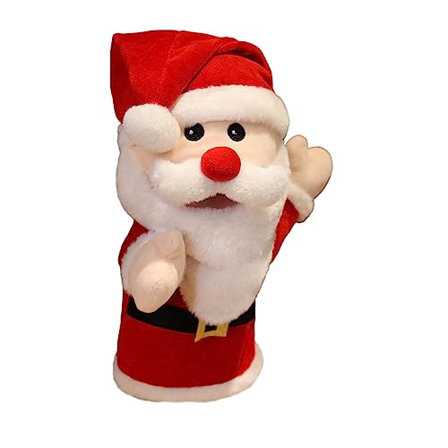 TOYANDONA 1PC Niedlicher Cartoon Weihnachtsmann Handpuppe üschspielzeug Für Interaktives Eltern Kind Für Fantasievolles An Weihnachten von TOYANDONA