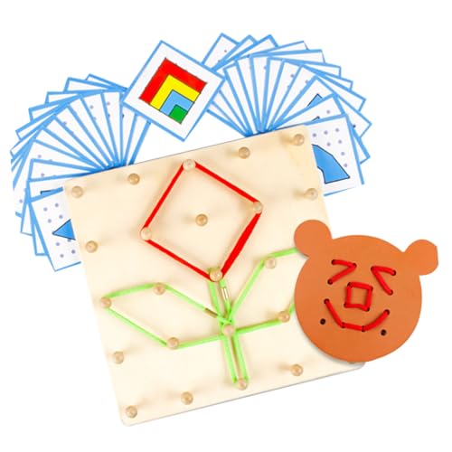 TOYANDONA 1Pc Holz Nagel Platte Kinder Spielzeug Puzzle Kinder Puzzles Kinderspielzeug Mathematik Lehrinstrument Kinder Pädagogisches Spielzeug von TOYANDONA