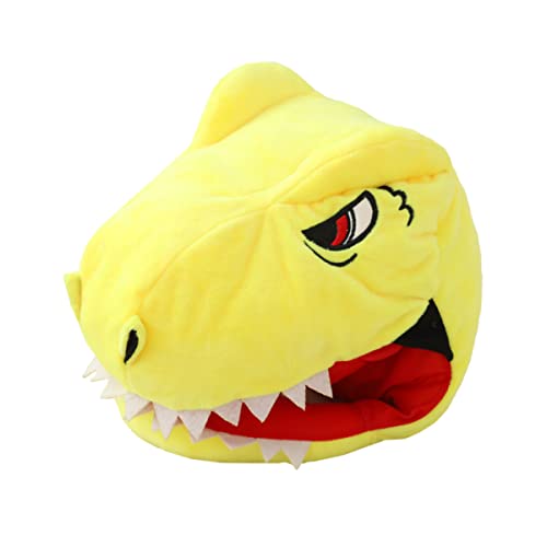 TOYANDONA 1Stk Dinosaurier-Kopfbedeckung kindermütze kappe Gelber Hut dinokostuem Dinosaurier-Cosplay-Requisite Barrettes Party-Kappe Cosplay -Requisite Plüsch und pp Baumwolle Yellow von TOYANDONA