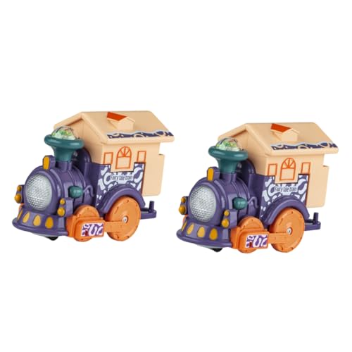 TOYANDONA 1Stk Elektrischer Simulationszug Zug puppenwagen Intelligenter Spielzeugzug Spielzeugauto sprachgesteuerter Zug Kinderspielzeug Abs Violett von TOYANDONA