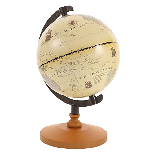 TOYANDONA 1Stk Englischer Schreibtischdekorationen schmücken - Weltkartenornament Globen hühner Spielzeug bürodeko Retro- -Ornament Tischkugeln hölzern Brown von TOYANDONA