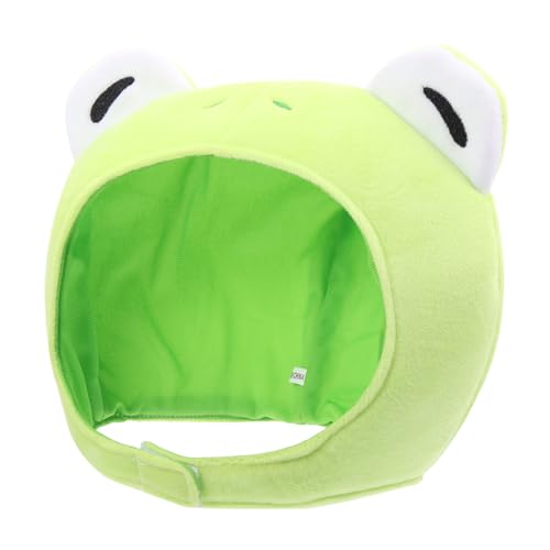 TOYANDONA 1Stk Frosch Kapuzenmütze Froschmaske Frosch Hüte Performance-Requisiten tierische Plüschhüte Tiermütze lustiger hut handsense Foto-Requisiten Kopfbedeckung Requisiten Stoff Green von TOYANDONA