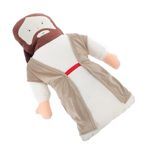 TOYANDONA 1Stk Jesus-Kissen Jesus Kuscheltier Jesus Jesus Jesus Stofftier Jesus Dekoration Figur Doppeltröster tragen glücklich Plüschpuppe Wurfkissen Kristall superweich von TOYANDONA