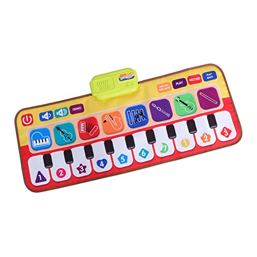 TOYANDONA 1Stk Klavier Teppich Bodenklaviertastatur Klaviermatte Spielzeug kinderinstrumente musikinstrumente für Kinder Tastaturmatte für Klavier musikalisches Spielzeug für Kinder Plastik von TOYANDONA