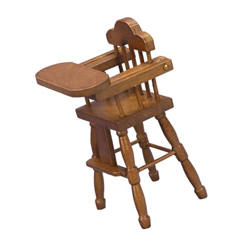 TOYANDONA 1Stk Mini Esszimmers tuhl high Chair hochstühle Babys hochstuhl Miniature Furniture hochstühle für Babys Möbel für Spielzeughäuser Mini-Hausschmuck hölzern von TOYANDONA