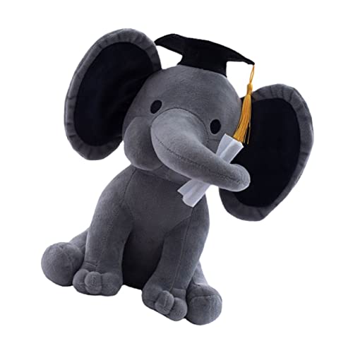 TOYANDONA 1Stk Plüschtier lauch Kuscheltier heusgen Toys Jakobsweg Toy Dolls Elefantenbär Stofftier Elefant Tiere Abschlusspuppe gefüllte Abschlusspuppe PP Baumwolle Grey von TOYANDONA