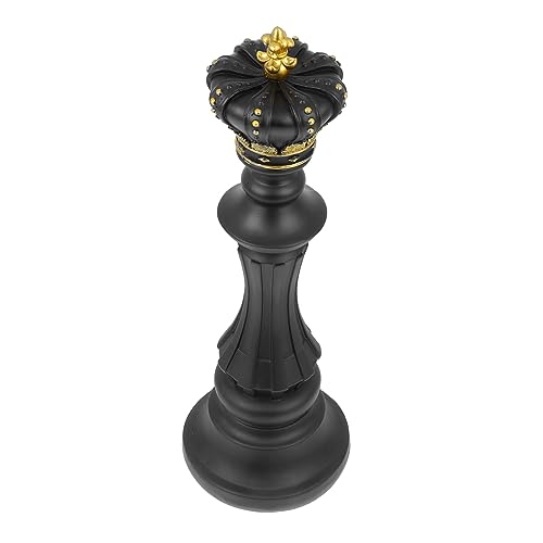 TOYANDONA 1Stk Schach Ornamente weiße Verzierungen Vintage Wohnkultur Ostern schlauchboote Eierdekor schachfiguren Set Schachfiguren Dekoration kreatives Harzdekor Schrank-Schach-Dekor Black von TOYANDONA