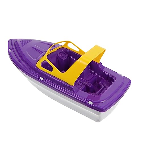 TOYANDONA 1Stk Schnellboot Kinderboot Wasserspielzeug Yacht badespielzeug Pool ferngesteuertes Boot Spielzeugboote aus Kunststoff Segelboot Plastik Violett von TOYANDONA