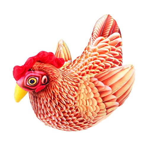 TOYANDONA 1Stk große Hühnerpuppe Huhn Minifiguren für Plüsch Hühnerfiguren ausgestopft Tierspielzeug lustige Puppe kreative Puppe Schlafzimmerdekoration PP Baumwolle Yellow von TOYANDONA