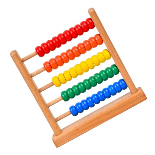 TOYANDONA Perlenzähl-lernwerkzeug Mathematik-abakus-Spielzeug Für Kinder Arithmetik-abakus 5-stufiges Perlen-lernspielzeug Aus Holz Entwicklung des Logischen Denkens von TOYANDONA