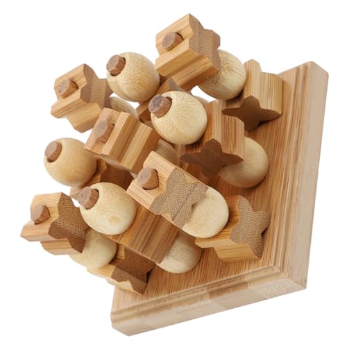 TOYANDONA 1stk Dreidimensionales Toe Logiktraining Schach Magnetspielzeug Für Kinder Logiktrainingsspielzeug Sudoku-Schach Für Kinder Magnetisches Schachbrett Brown Bambus von TOYANDONA