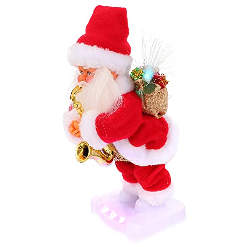 TOYANDONA 1stk Elektrischer Weihnachtsmann Weihnachts Elektrische Puppen Weihnachtsmann Weihnachtsmann Musikspielzeug Weihnachts-Sankt- Weihnachtsmann Stoff Rot von TOYANDONA