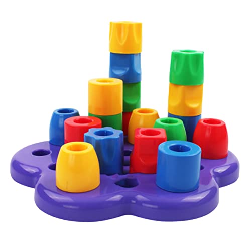 TOYANDONA 1PC Geometrisches Lernspielzeug Stapelspielzeug Mit Formerkennung Bunte Interaktive Bausteine Für Frühkindliche Bildung Für Babys von TOYANDONA