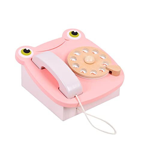 TOYANDONA 1stk Frosch Telefon Kinderspielzeug Telefonspielzeug Für Kindererziehung Telefon Aus Holz Bildungsspielzeug Kindergeburtstagsgeschenk Hölzern von TOYANDONA