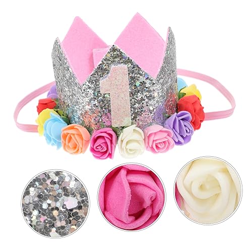 TOYANDONA 1stk Hut Aus Künstlichen Blumen Stirnband Für Jungen Jungs Stirnband Mädchen Geburtstag Kopfschmuck Jungen Hüte Stirnband Zum Ersten Geburtstag Mützen Für Babys Goldpudertuch von TOYANDONA