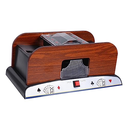 TOYANDONA 1stk Kartenmischmaschine Automatische Spielkarten Pokergerät 2-Deck-Poker Kartenwerkzeug Kartenautomat Luxus-Spielkarten Karte Elektrisch Elektrische Karte Batteriebetrieben Black von TOYANDONA