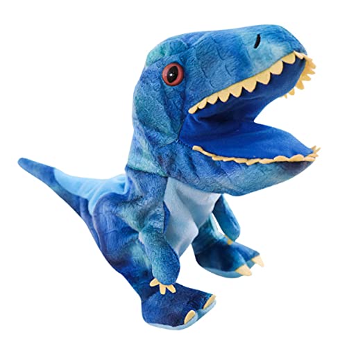 TOYANDONA 1stk Overlord Handpuppe Plüschtier Fantasievolles Stofftier Zum Spielen Tierische Handpuppe Dinosaurierfigur Spielzeug Cartoon-Dinosaurier-Spielzeug Marionette Pp Baumwolle Blue von TOYANDONA