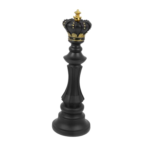 TOYANDONA 1stk Schach Ornamente Weiße Verzierungen Hotelschachdekor Büro Schmücken Arbeitszimmer Schmücken Osterdekorationen Für Den Außenbereich Schach-Desktop-dekor Spielfiguren Black Harz von TOYANDONA