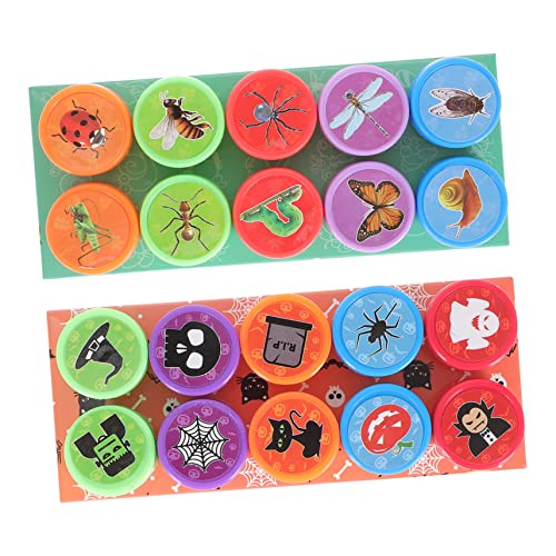 TOYANDONA 2 Kisten Kinderstempel Stempel kiddostempel Geburtstagsstempel Scrapbook Stempel Spielzeugstempel Aufkleber Bastelsets lebendige Stempel Plastikstempel PP-Kunststoff von TOYANDONA