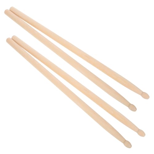 TOYANDONA 2 Paar Trommelstock Bühnentrommelstöcke Musik Drumstick Für Anfänger Ersatztrommelstöcke Trommel-übungsstöcke Drumstick-übungsstock 5a Trommelstöcke Beige Hölzern von TOYANDONA