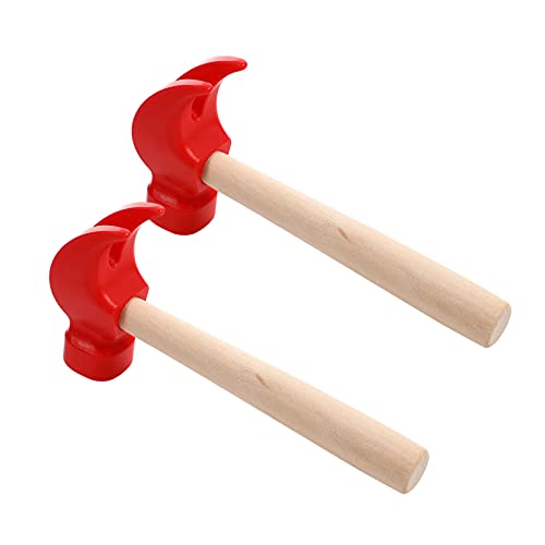 TOYANDONA 2 Pack Holz Hammer Spielzeug Simulation Mallet Spielzeug Wartung Werkzeuge Spielzeug Pretend Play Pädagogisches Spielzeug für Kinder Kinder Rot von TOYANDONA