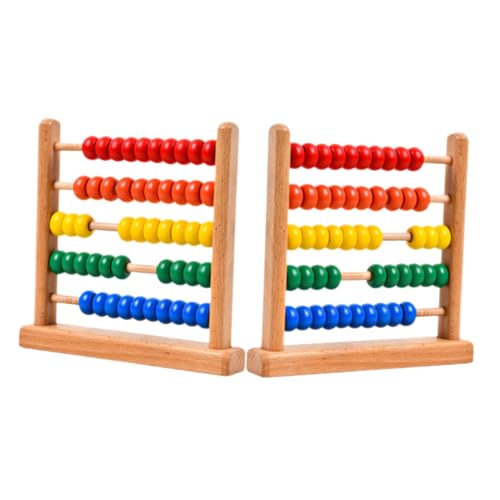 TOYANDONA 2 STK Abakusständer Kopfrechnen-abakus Abakus Mathe-Spielzeug Rechenabakus Aus Holz Kinder Abakus Lernen, Frames Zu Zählen Berechnung Vintage Abakus Holz Abakus Für Kinder Hölzern von TOYANDONA