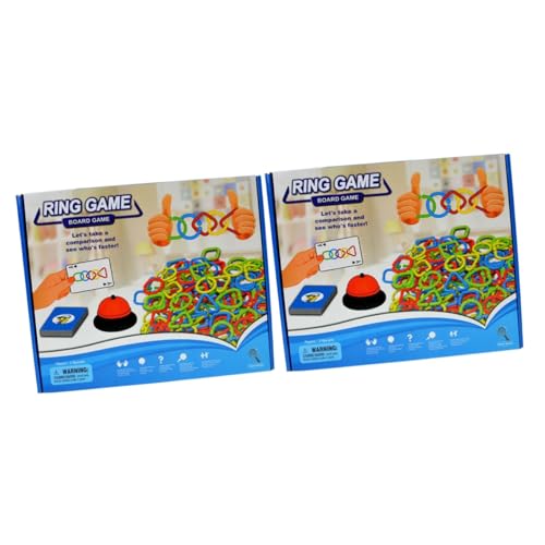 TOYANDONA 2 Sätze Intelligenzspielzeug für Kinder Puzzle-Spielzeug Desktop kinderspielzeug Spielzeuge Kreis verbindendes Spielzeug Verbindungsspielzeug für Kinder Der Kreis Haken Eltern-Kind von TOYANDONA