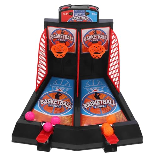 TOYANDONA 2 Sätze Doppelschussmaschine Mini-Basketball Fingerbasketballspielzeug kinderspielzeug interaktives Spielzeug dexte Kinderbasketball Indoor-Basketballkorb Tisch-Basketballspielzeug von TOYANDONA