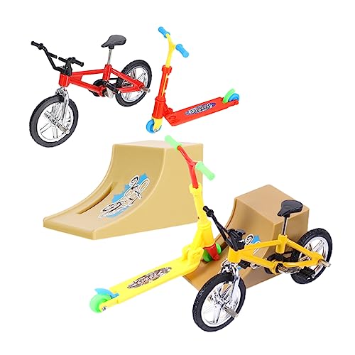 TOYANDONA 2 Sätze Fingerrad Fingerspielzeug-Skateboards Mini-Skateboards Für Tischspiel Für Mini-fingerspielzeug Fingerscooter-kit Miniaturen -kit Aluminiumlegierung von TOYANDONA