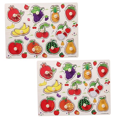 TOYANDONA 2 Sätze Fruchtpuzzle Bunte Lernspiele Montessori Pädagogisches Jigsaw Ab Jahren für Jungen Mädchen Kreativität und Feinmotorik TOYANDONA 2 Sätze Fruchtpuzzle Bunte Lernspiele Montessori Pädagogisches Jigsaw Ab Jahren für Jungen Mädchen Kreativität und Feinmotorik von TOYANDONA