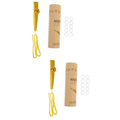 TOYANDONA 2 Sätze Kazoo-Set Kazoo Für Anfänger Kleines Kazoo-Instrument Musikperformance Kazoo Leistungs-Kazoo Kinder-Kazoo Elektrischer Kazoo Kazoos Mit Lanyards Aluminiumlegierung von TOYANDONA