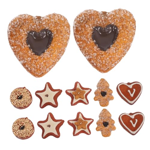 TOYANDONA 2 Sätze Künstliche Weihnachtskekse Teilig Realistische Schokoladen Plätzchen in Herz Stern Tannenbaum Form Täuschend Echt Vielseitiges Deko Lernmodell für Küche Shop Fotografie TOYANDONA 2 Sätze Künstliche Weihnachtskekse Teilig Realistische Schokoladen Plätzchen in Herz Stern Tannenbaum Form Täuschend Echt Vielseitiges Deko Lernmodell für Küche Shop Fotografie von TOYANDONA