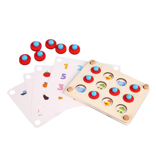 TOYANDONA 2 Sätze Memory-Spiel Schach Memory-Matching-schachspielzeug Gehirnspielzeug Puzzlebrett Für Kinder Denkendes Puzzlespiel Montessori Sensorisches Spielzeug Pappelsperrholz von TOYANDONA