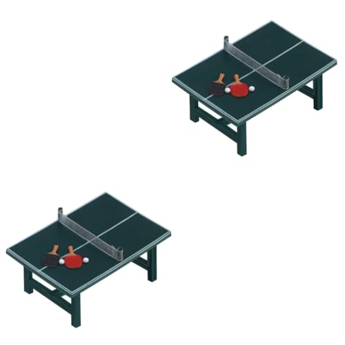 TOYANDONA 2 Sätze Mini-Tischtennisplatte Mini tischtennisplatte Trainingsanzug Zubehör für Gaming-Schreibtische Billiard Tisch Dekoration Mini-Tischtennis-Modell gefälschte Tischverzierung von TOYANDONA