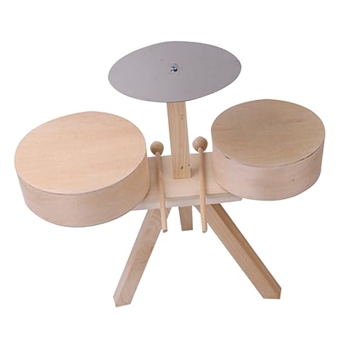 TOYANDONA 2 Sätze Pädagogisches Stammspielzeug Musikalisches Spielzeug Kinderspielzeug Kinder Spielset Mini-Drum-kit-Modell Spielzeug Für Die Vorschulerziehung Holz von TOYANDONA