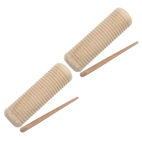 TOYANDONA 2 Sätze Sandkasten Lateinisches Musikinstrument Guiro-perkussion Percussion-Guiro Guiro-Musikinstrument Schlaginstrument Waschbrettinstrument Scraper-Instrument Holz-Guiro Hölzern von TOYANDONA