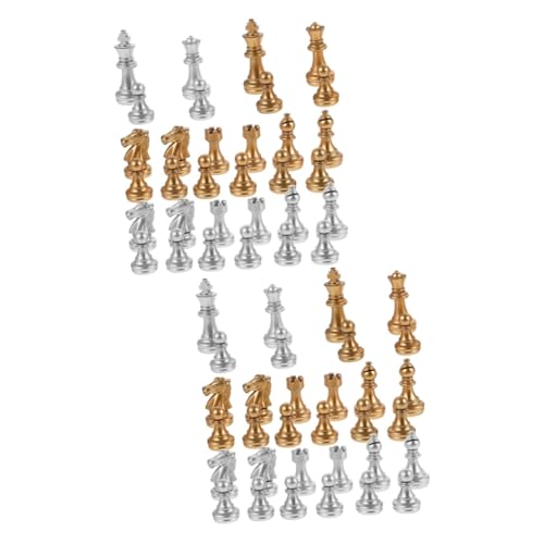 TOYANDONA 2 Sätze Stück Ersatzschachfiguren Schachbrett Ersatz brettspiel Schachfiguren für Freizeit Schachfiguren Set Schach Ersatz Schachbrett Schach Schachbrett zubehör Schach aus Plastik von TOYANDONA