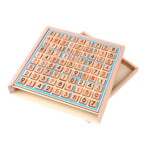 TOYANDONA 2 Sätze Sudoku Aus Holz Sudoku-Spiel Spielzeug Rechenspielzeug Mathe-denkspiel-Spielzeug Spielzeug Für Die Früherziehung Mathe-Sudoku-Spielzeug 9-Gitter-Spiel Schach Hölzern von TOYANDONA