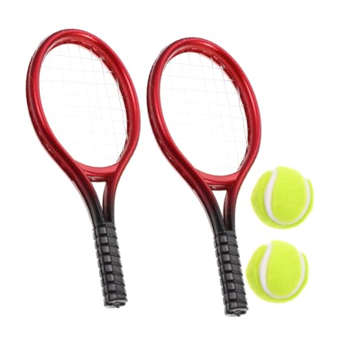 TOYANDONA 2 Sätze Tennisschläger Tennismodell Kinderspielzeug Spielzeug Spielzeug Sportspielzeug Spielzeug Puppenhaus Tennis Partydekorationen Spielzeug Tennisschläger Tennis Partygeschenke von TOYANDONA