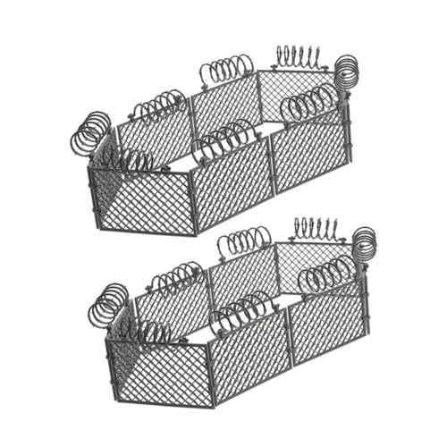 TOYANDONA 2 Sätze Zubehör Für Schutznetz-bausteine Miniatur-feengartenzaun Spielzeugzaun Kleiner Zaun Mini Zaun Puppenhaus Mini-bauernhofzaun Feenzaun Weihnachtsbaumzaun Minizaun Grey Abs von TOYANDONA