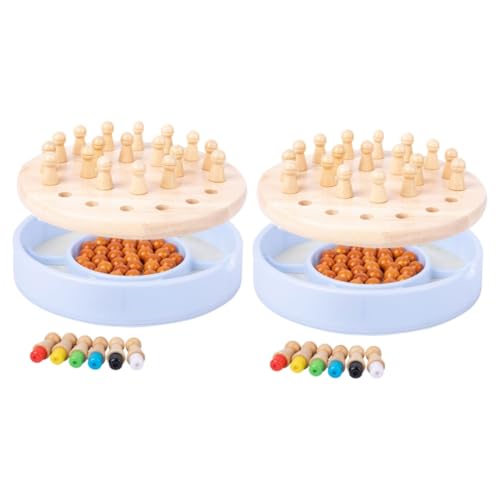 TOYANDONA 2 Sätze -in-Eins-Gedächtnis Schach Schachbrett Kinder Schachbrett für Kinder Memory-Matching-Schachspielzeug Schach Spielzeug Logiktraining Schach pädagogisches Spielzeug von TOYANDONA