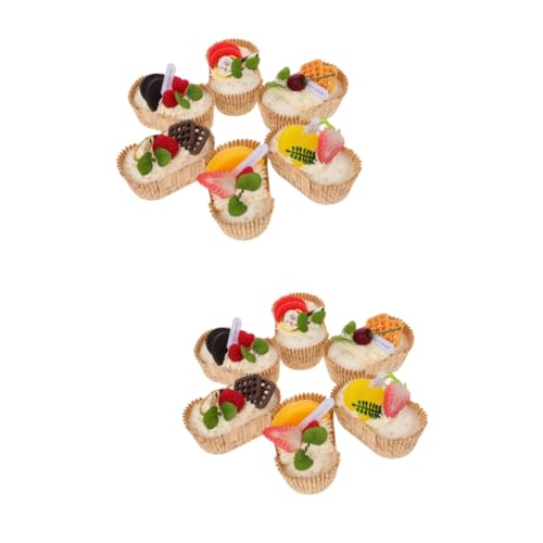 TOYANDONA 2 Sets Simuliertes Brotmodell Künstlicher Kuchen Gefälschtes Dessert Modell Für Displays Künstliche Kuchen Requisite Display Lebensmittelmodell Simulierte von TOYANDONA