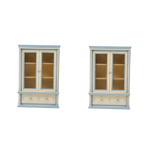 TOYANDONA 2 Stck Möbelmodell Kreatives Design Detailreiche Vitrine für Puppenhaus Zubehör und Dekoration Geeignet für Kinderzimmer und Sammler TOYANDONA 2 Stck Möbelmodell Kreatives Design Detailreiche Vitrine für Puppenhaus Zubehör und Dekoration Geeignet für Kinderzimmer und Sammler von TOYANDONA